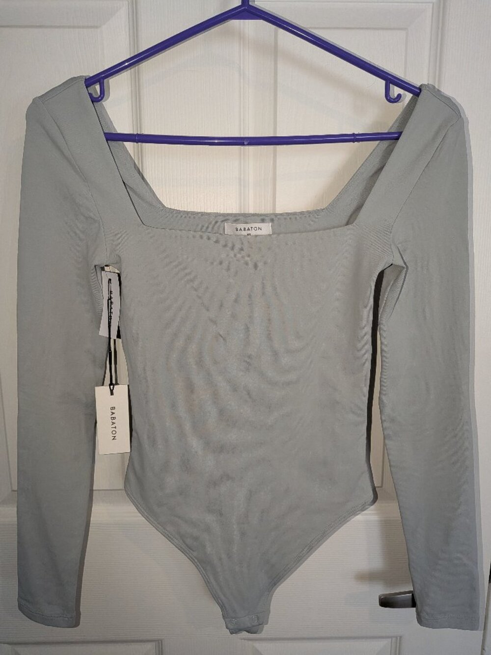 ARITZIA BABATON CONTOUR SQUARENECK BODYSUIT XS DUSKY GREEN BNWT!
